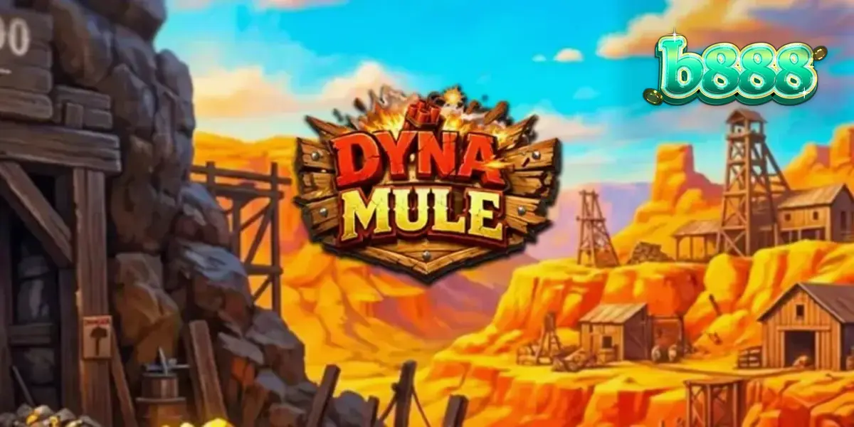 Interface do jogo de slot Dyna Mule com elementos de mineração e símbolos mecânicos